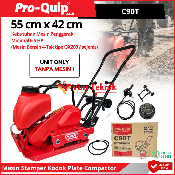 ProQuip C90 T Stamper Kodok Plate Compactor C90T+ QX200 Paket Engine C90T