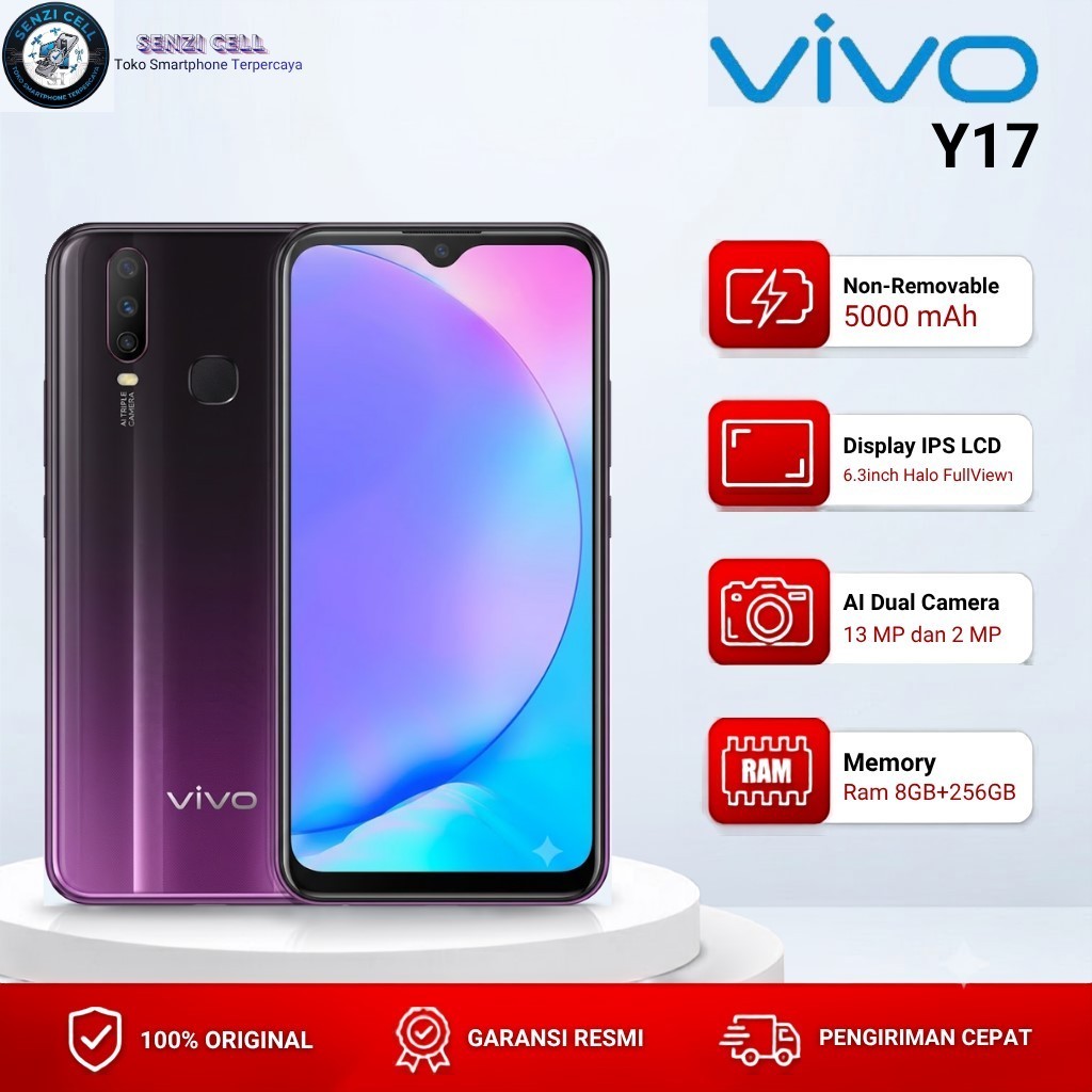 Vivo Y17 Ram 8/256Gb Baterai 5000mAh Second Bergaransi Normal Siap Pakai