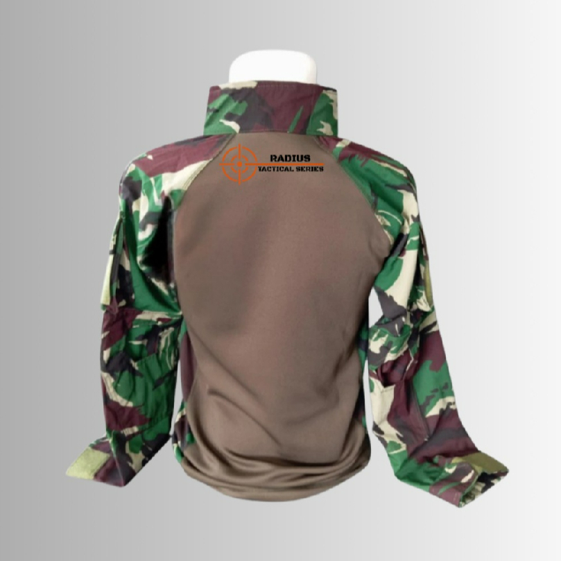 Kaos Tactical BDU Dryfit Hijau Loreng Brimob