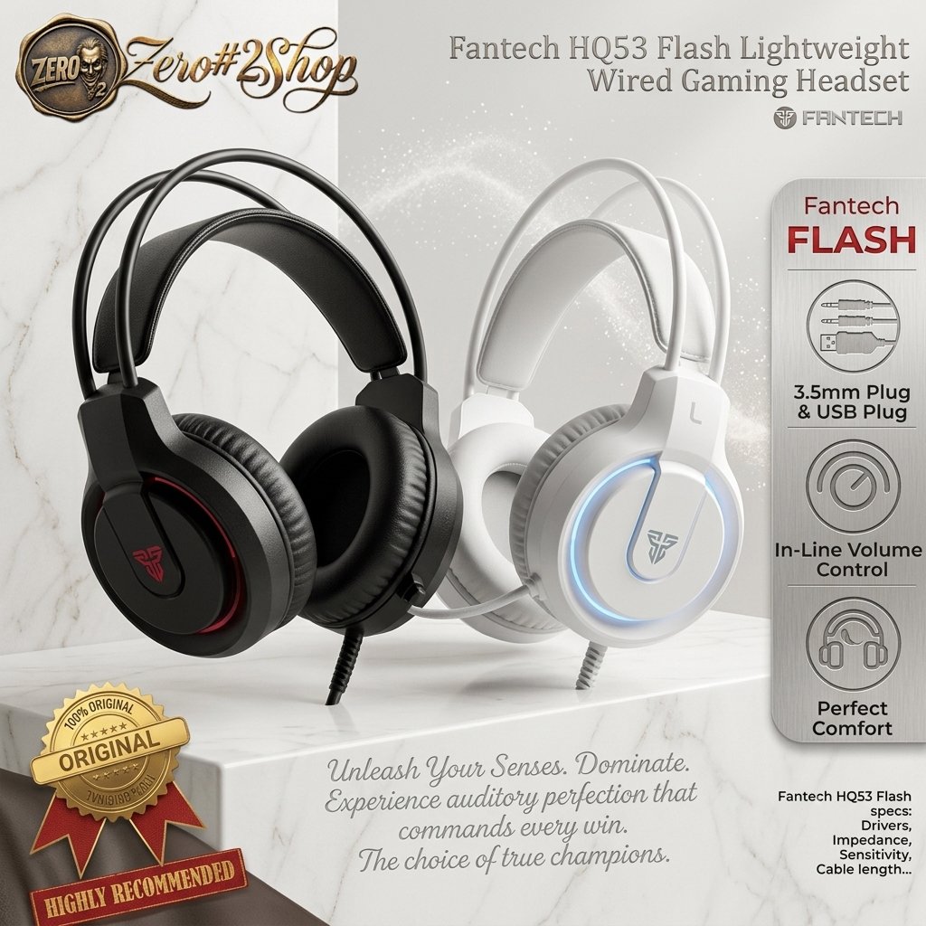 Fantech HQ53 Flash Lightweight Wired Gaming Headset