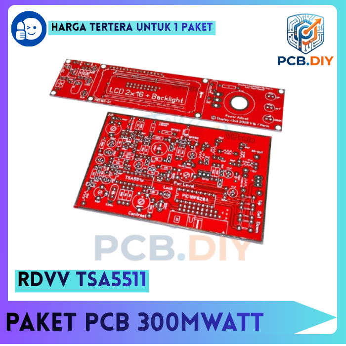 Paket PCB 300mwatt RDVV TSA5511 PCB LCD 1 SET 300MW 300 MILI WATT