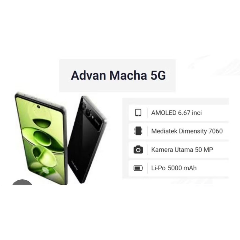 ADVAN MATCHA 5G  RAM 6/128 GARANSI RESMI 1 TAHUN