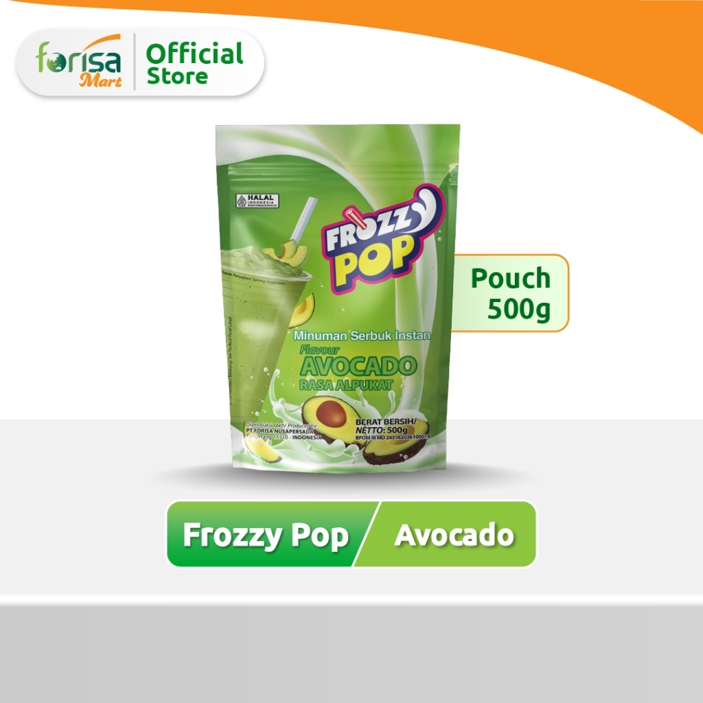 Frozzy Pop Avocado 500gr - Minuman Powder