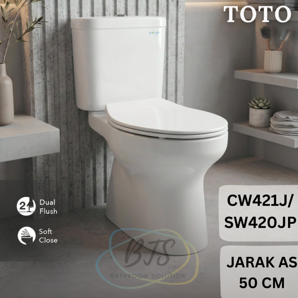 Kloset duduk TOTO ORIGINAL CW421 / CW421J + TCW505S / Kloset duduk toto klasik model lama CW 421 J /