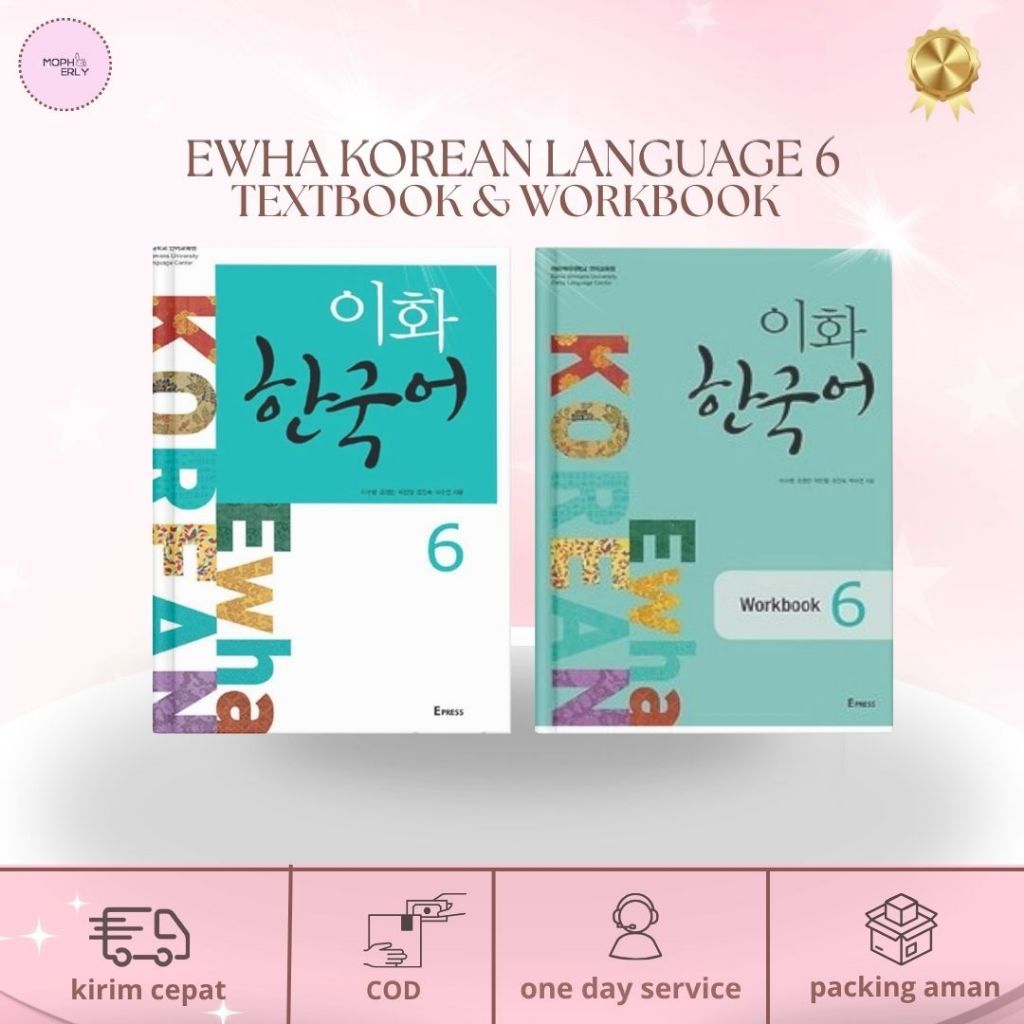 Buku Belajar Berbahasa Korea Ewha Korean Language 6 Textbook & Workbook