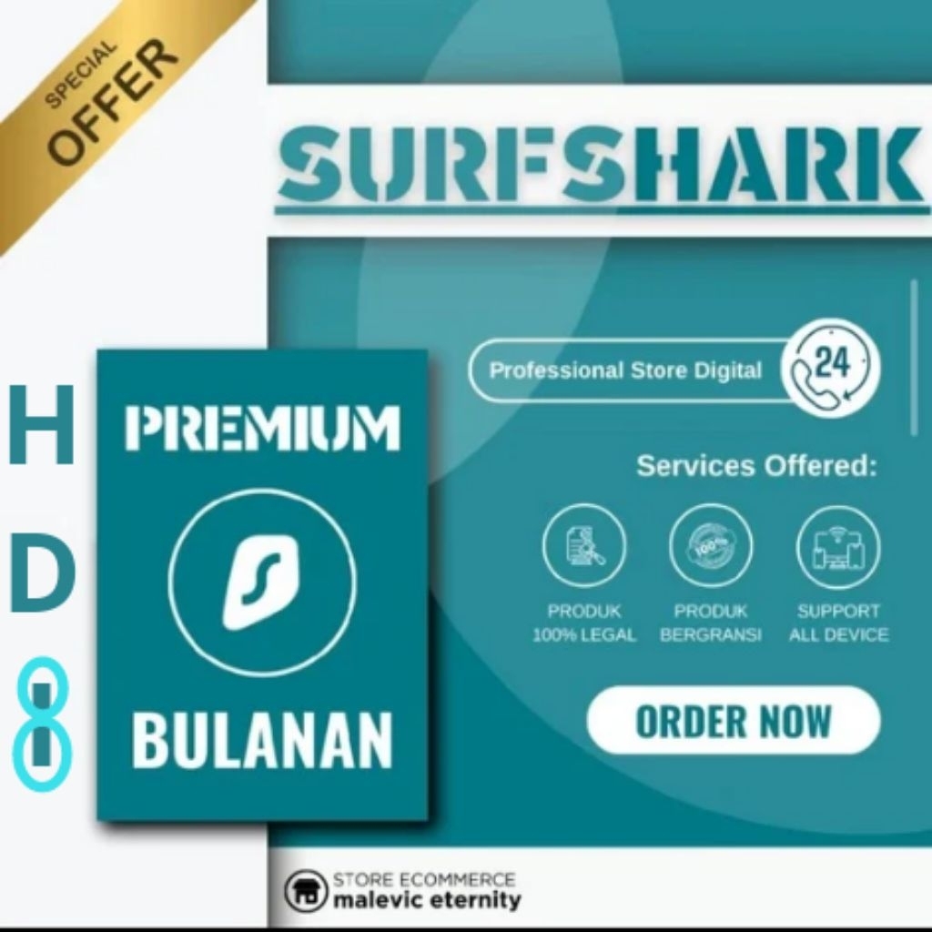 SURFSHARK VPEN HiD langganan BULANAN (Langsung Kirim)