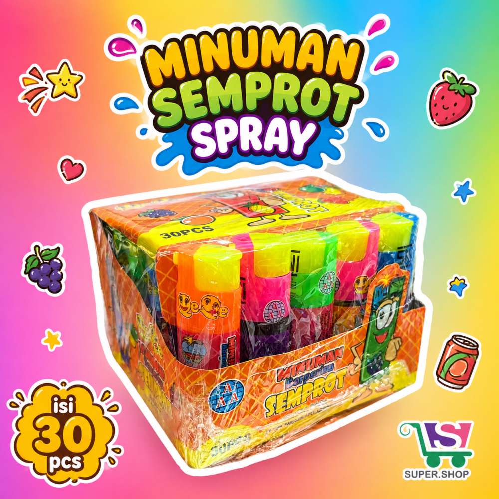 Permen Semprot Spray Korek Mncis Aneka Rasa (Isi 30pcs)