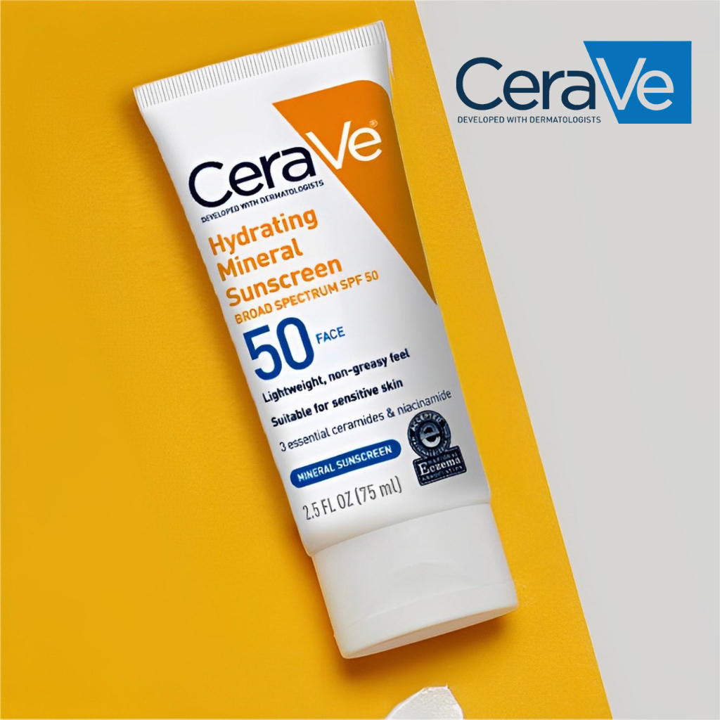 CeraVe Sunscreen 75ml/CeraVe Hydrating Mineral Sunscreen SPF 50