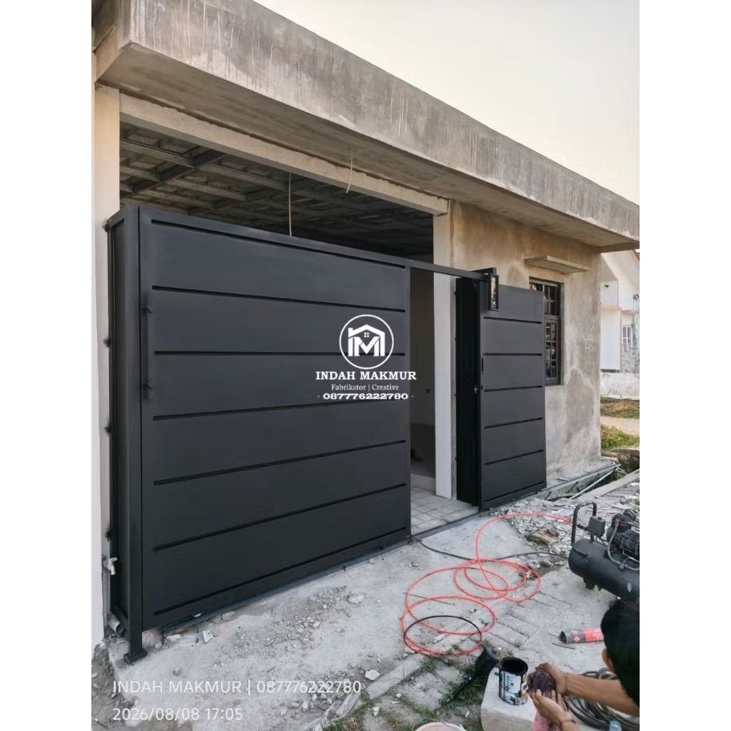 pintu pagar premium / pintu dorong double sliding