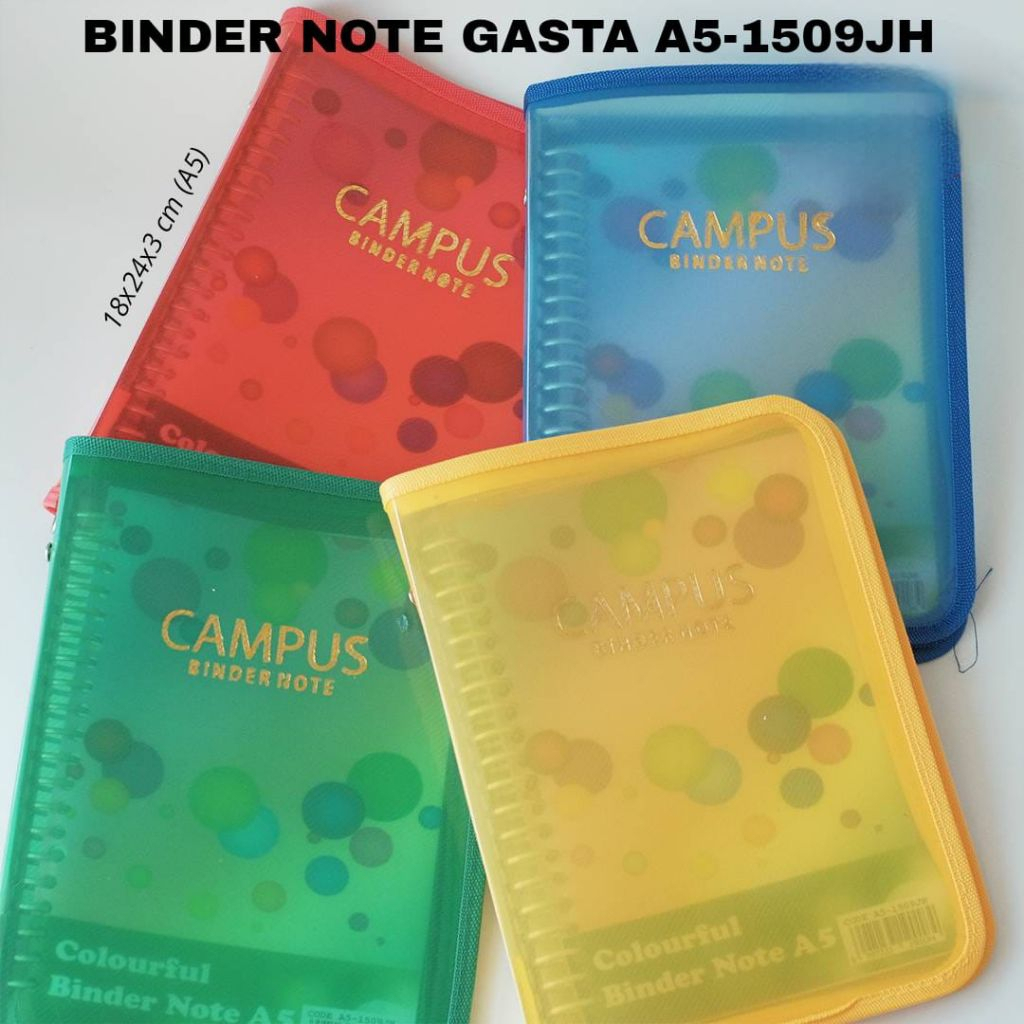 [FREE +EXTRA PACKAGING] Binder Note Map Besi Polos Sleting Resleting Campus Gasta A5 1509-JH