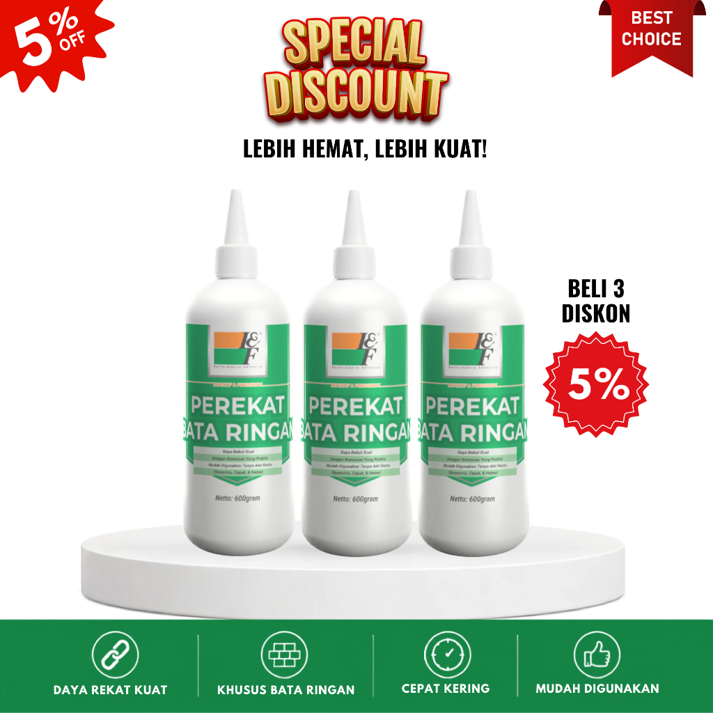 Lem Perekat Bata Ringan (Hebel) | INF Perekat Bata Ringan 600gram