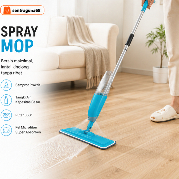 Alat Pel Lantai Praktis / Ultra Mop Pel Lantai Super Mop Alat Pembersih Lantai Pel Pembersih