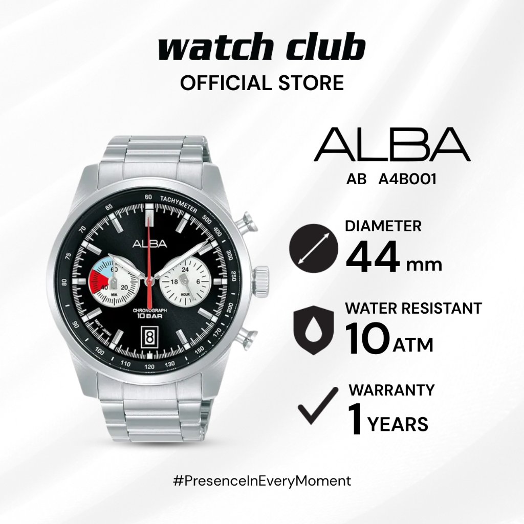 Alba - Jam Tangan PRIA Tali Stainless Steel Alba Signa A4B001X1 AB A4B001