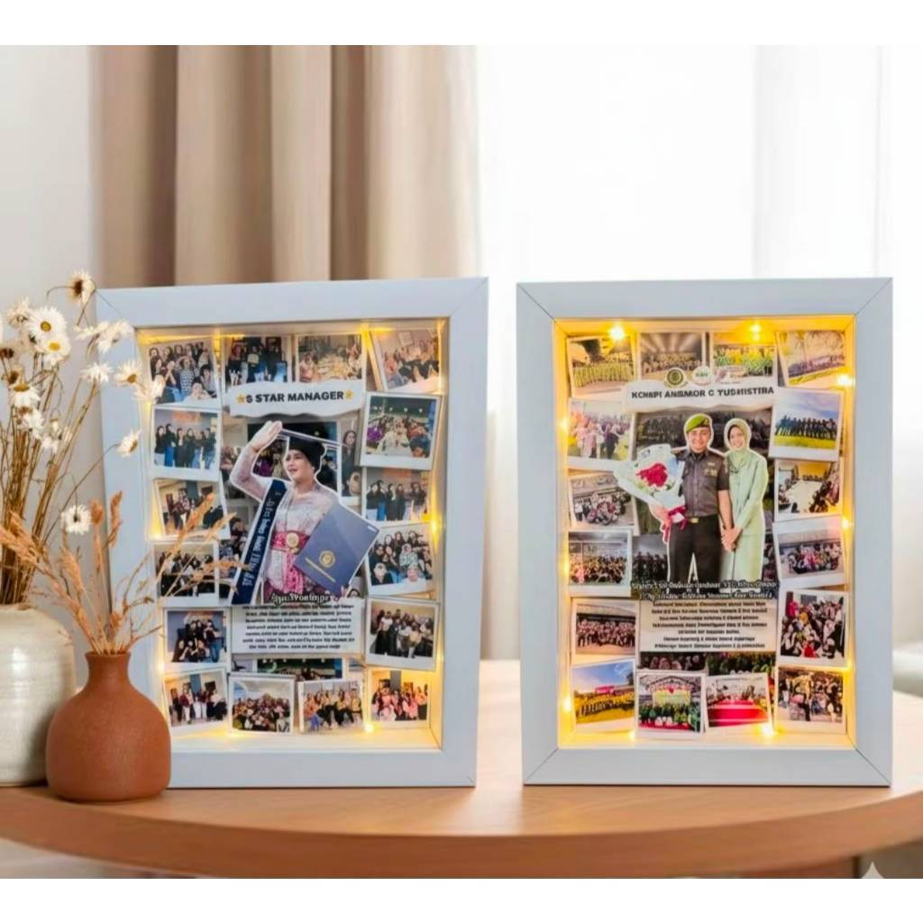 Frame Bingkai 3D custom kado perpisahan ulang tahun wisuda resign kanto hadiah