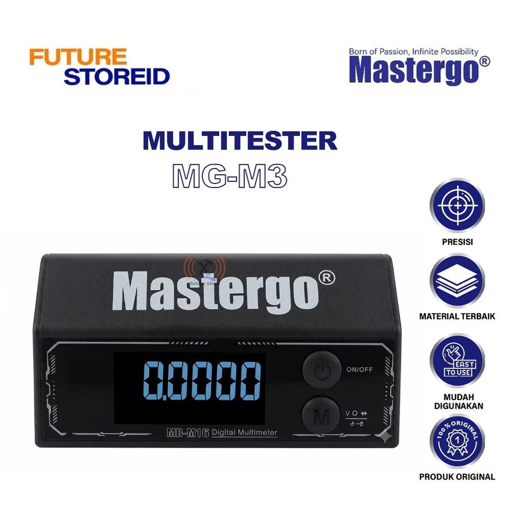 MASTERGO MULTITESTER DIGITAL SAKU MG-M3 ORIGINAL - MULTIMETER MINI PORTABLE UNTUK PENGUKURAN ELEKTRO