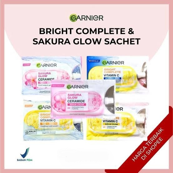 Krim Siang Malam Garnier Light Complete Whitespeed Whitening Serum Cream UV Sachet Garnier Bright Co