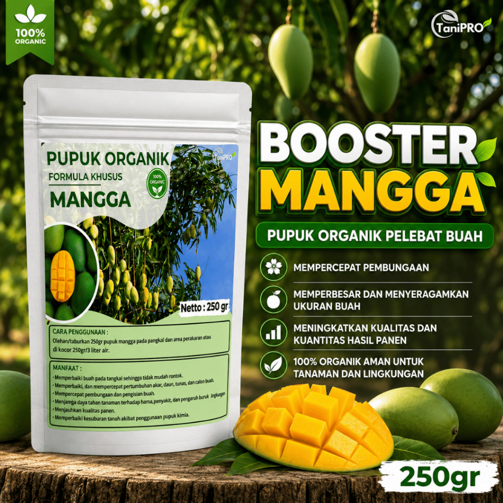 Pupuk Organik Granule Booster, Formula Khusus Tanaman Mangga, Pupuk Organik Granule Super