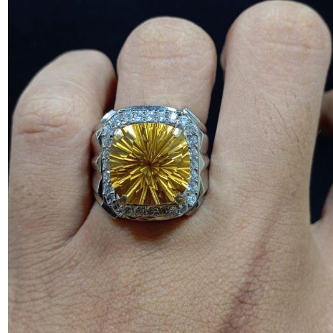 Natural Golden Citrine Cutting Custome + MEMO