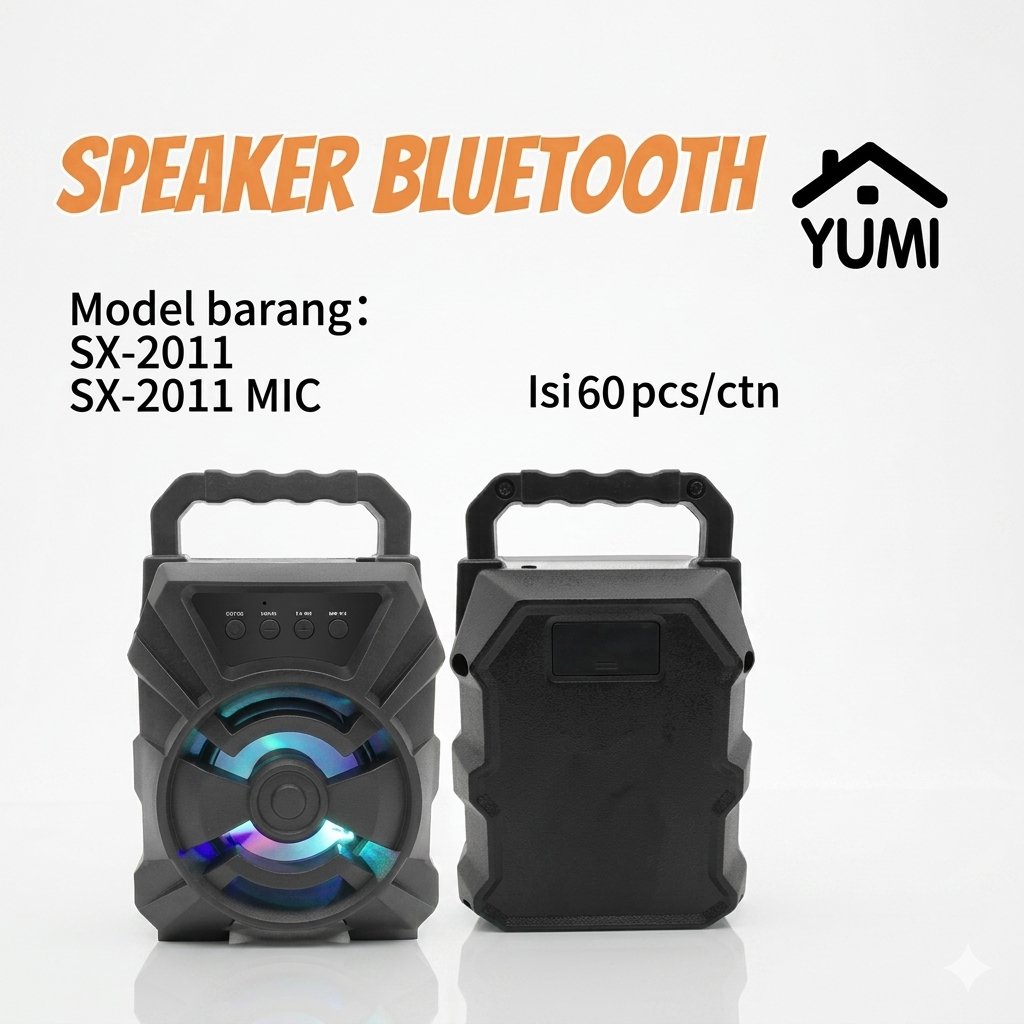 SPEAKER BLUETOOTH YUMI SX-2011 PORTABLE WIRELESS MULTIMEDIA SALON AKTIF MINI LED RGB