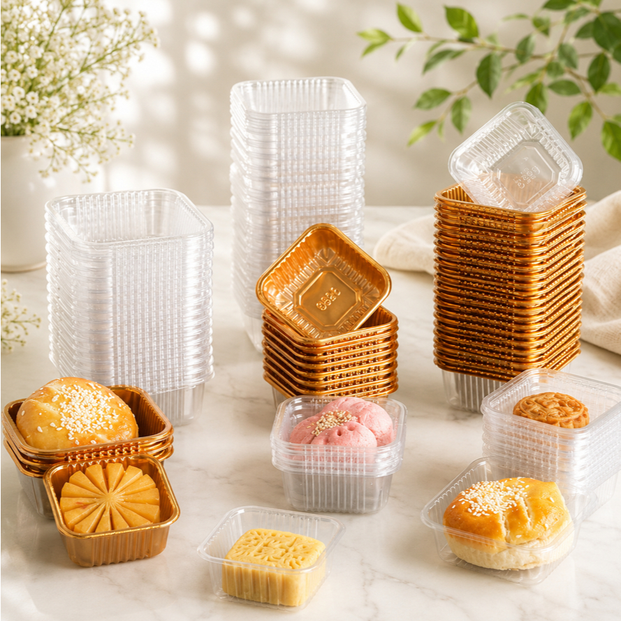 10PCS Mooncake Tray Mika Tray Mooncake Mika Puding Tatakan Kue Tray Pia
