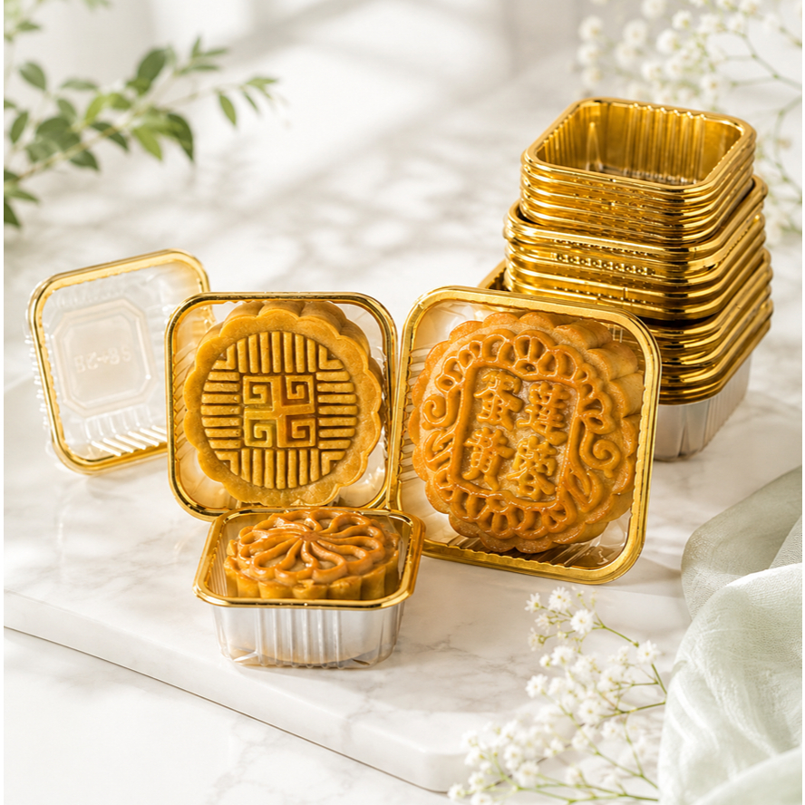10PCS Mooncake Tray Mika Tray Mooncake Mika Puding Tatakan Kue Tray Pia
