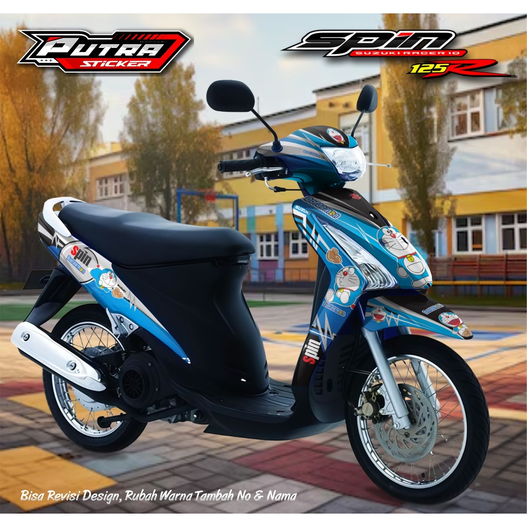 Sticker DECAL SPIN 125 R - Stiker DEKAL Variasi Motor SPIN 125 R Desain 10
