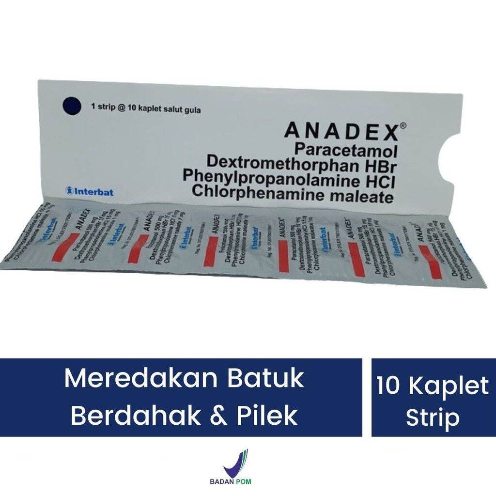 ANADEX 1 STRIP ISI 10 TABLET BATUK KERING DEMAM PILEK