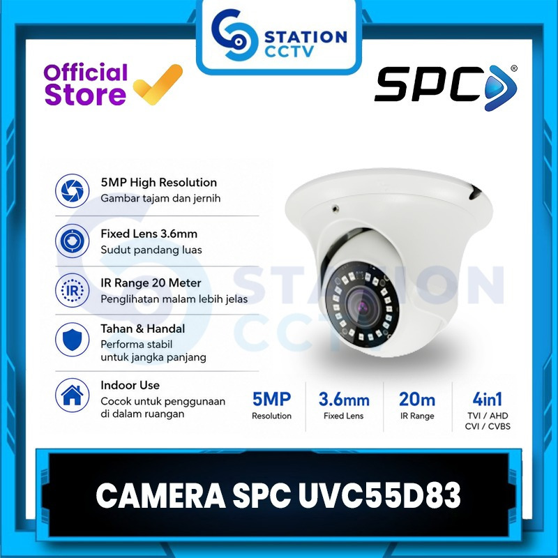 CCTV Camera SPC Dome SPC-UVC55D83 5MP / SPC 5MP Analog