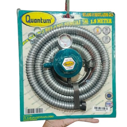 Regulator Gas Quantum + Selang Gas LPG 1.8 Meter Set Kompor Gas Selang Regulator LPG