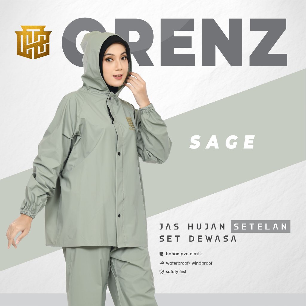 ORENZ JAS HUJAN SETELAN TERBARU BAHAN PVC 0.25 TEBAL LENTUR ANTI REMBES