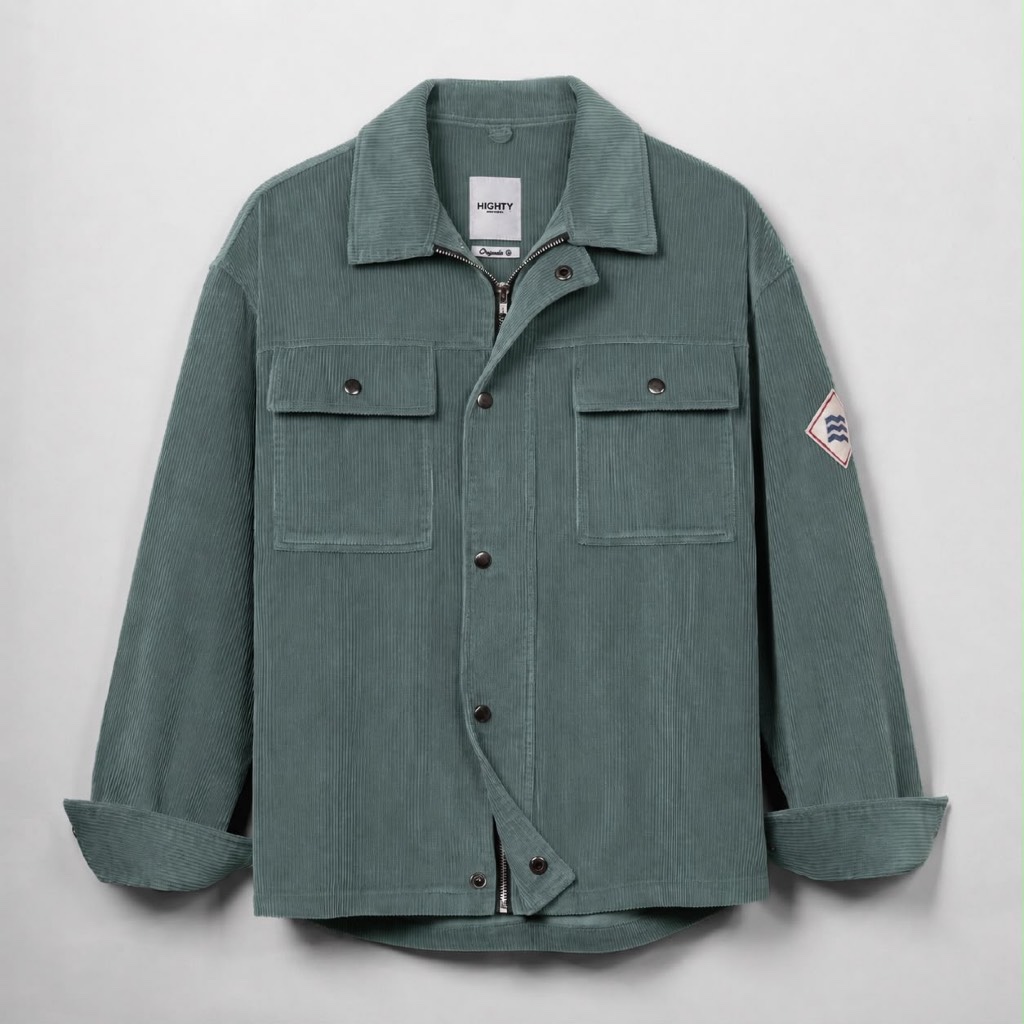 HIGHTY Archi Green Corduroy Jacket  | Jaket Pria