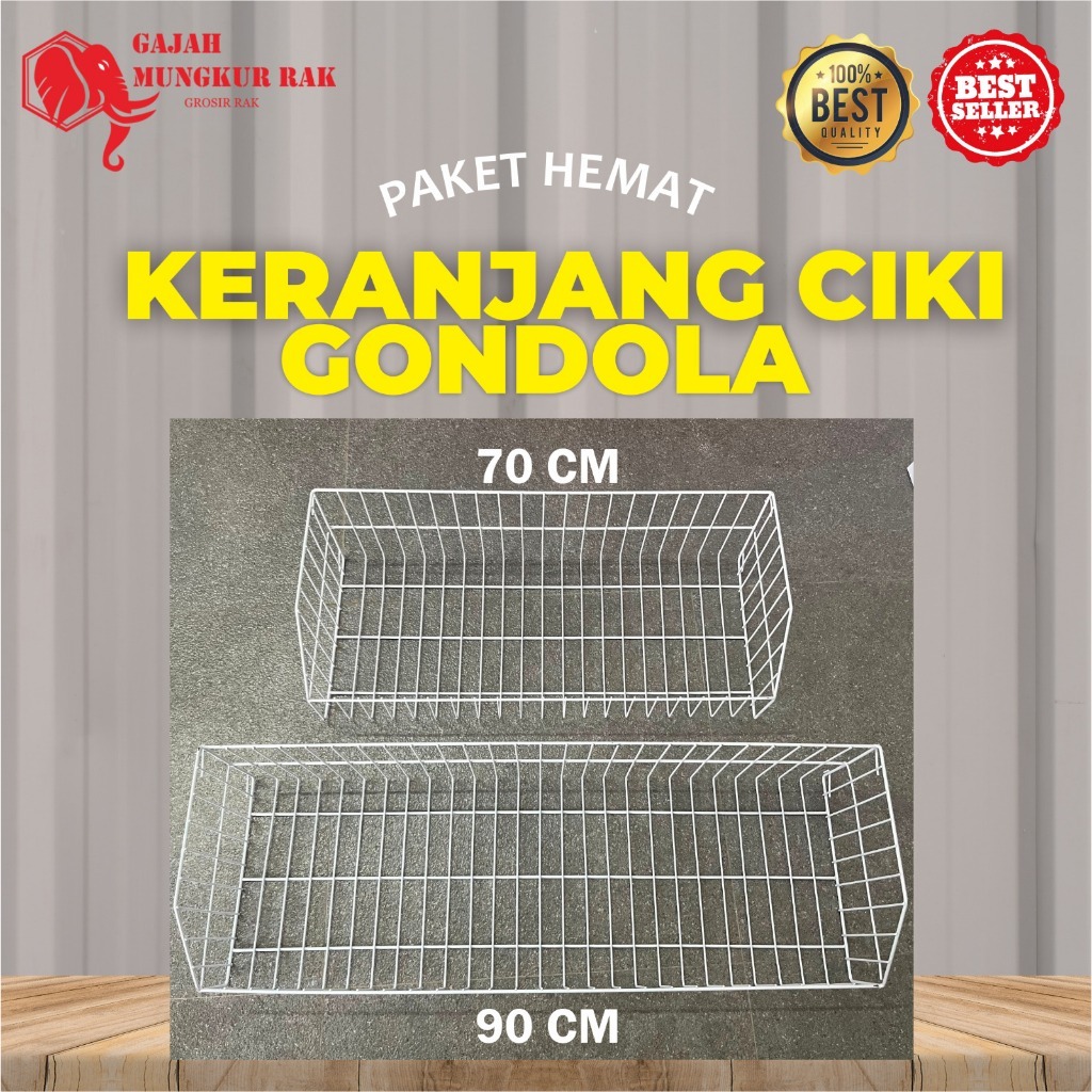Keranjang Ciki Gondola Snack Mie Untuk Rak Single Dobel & End