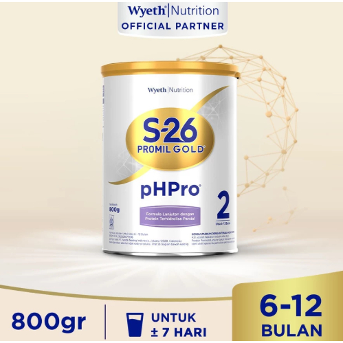 S26 Promil Gold pHPro Tahap 2 6-12 Bulan 800gr / Susu pHPro S26