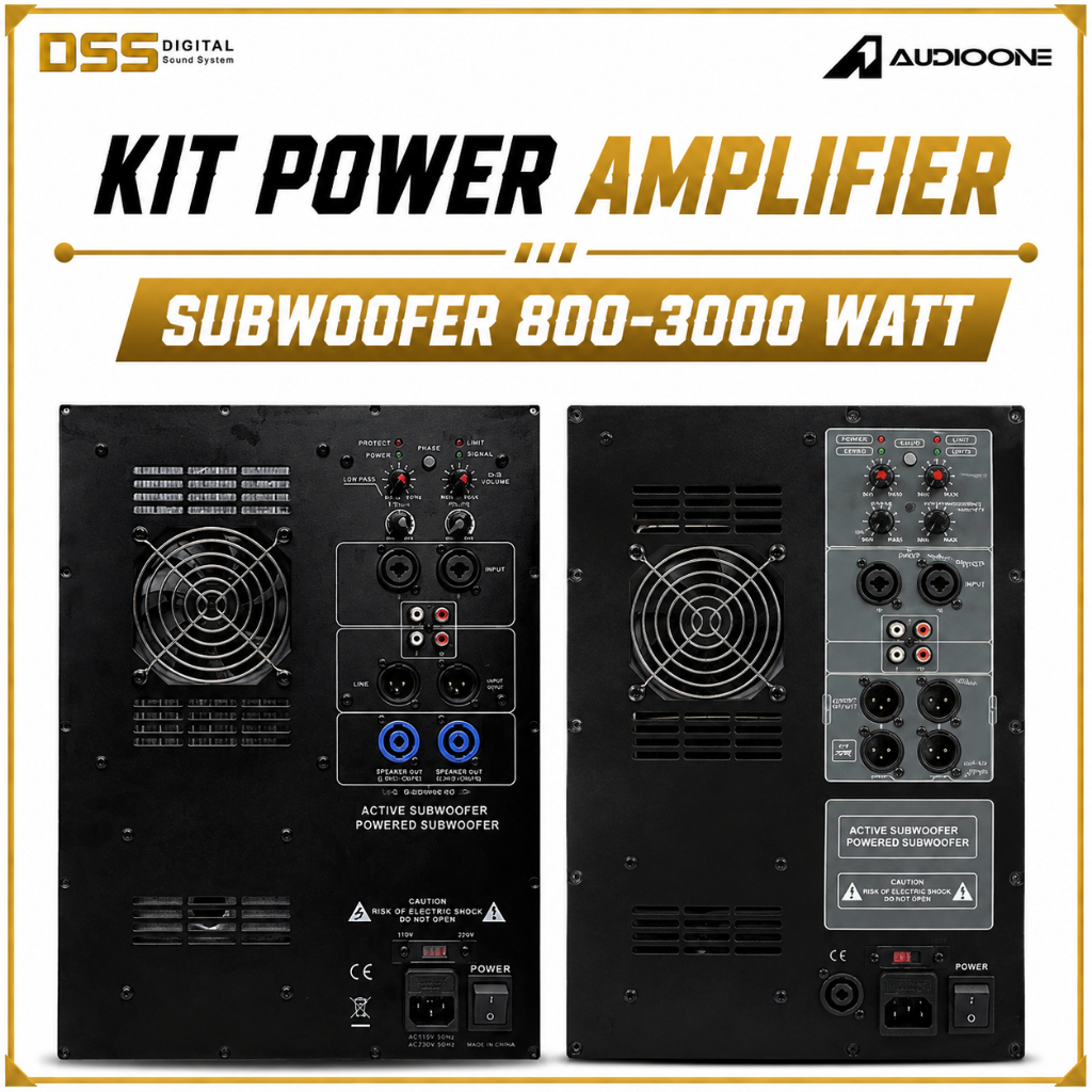 Mesin Kit Power Box Subwoofer 15 / 18 inch  AUDIO ONE 800-3000 Watt Super Bass Original I DSS