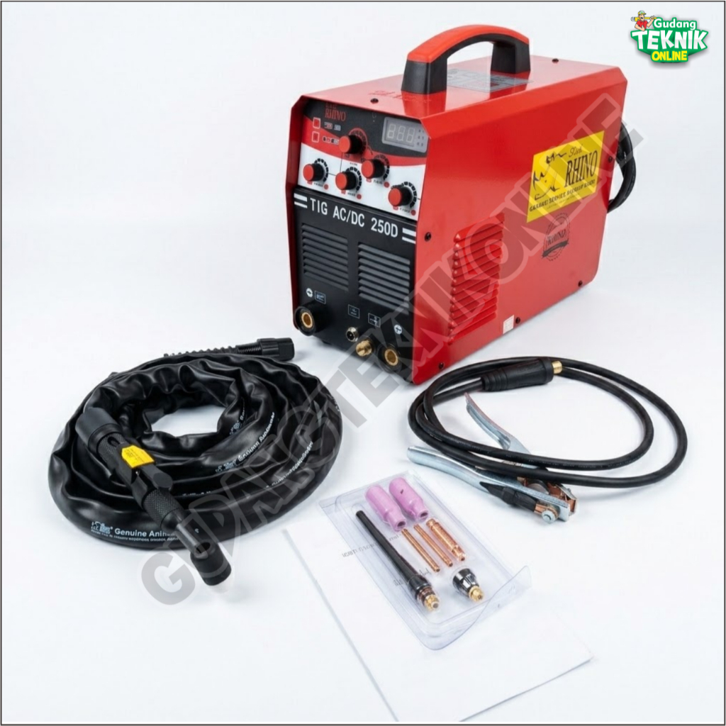 Rhino Tig AC/DC 250D PULSE 220V / Mesin Las Tig AC/DC Rhino 250D - Las Argon Rhino Tig AC/DC 250