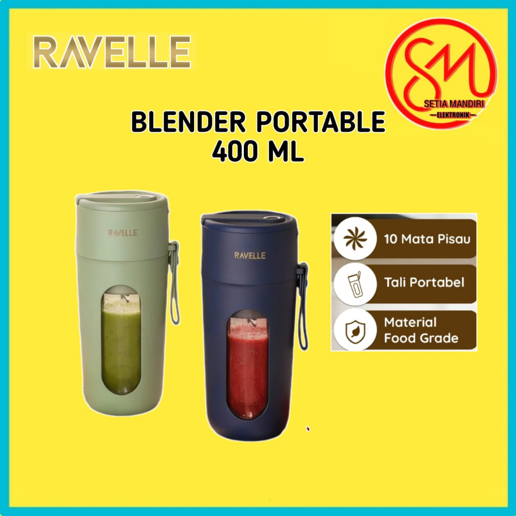 Ravelle - Blender Portable Ravelle 400ml USB Rechargeable - Blender Jus Buah Smoothie Milkshake - PR