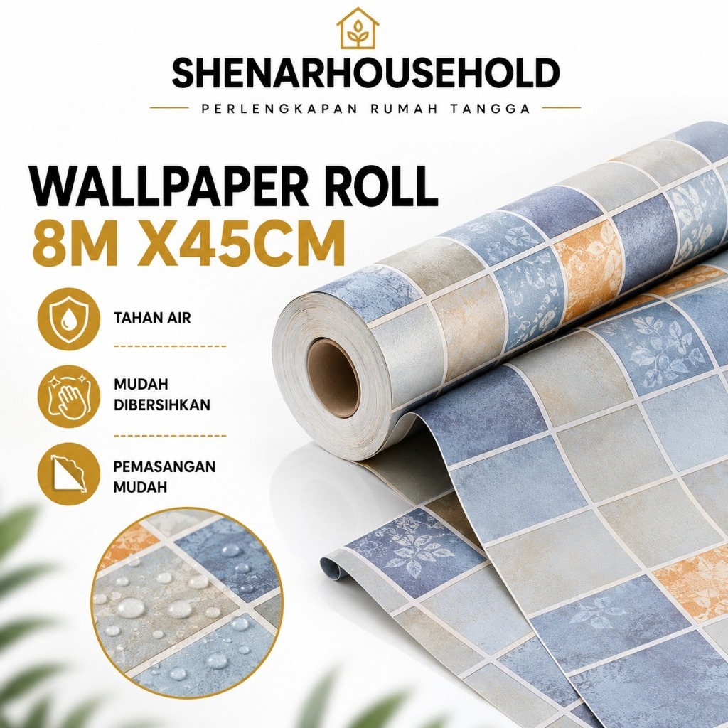 Wallpaper Dinding Sticker PVC Dinding Dekorasi Rumah Kamar Wallpaper Dinding Motif