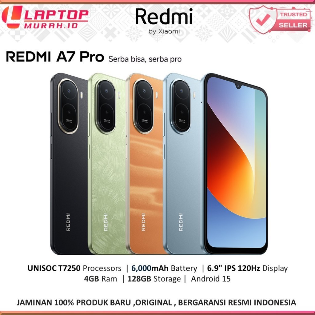 [LIVE KREATOR] Xiaomi Redmi A7 Pro 4GB/128GB Black Garansi Resmi - HP Android RAM 4GB ROM 128GB
