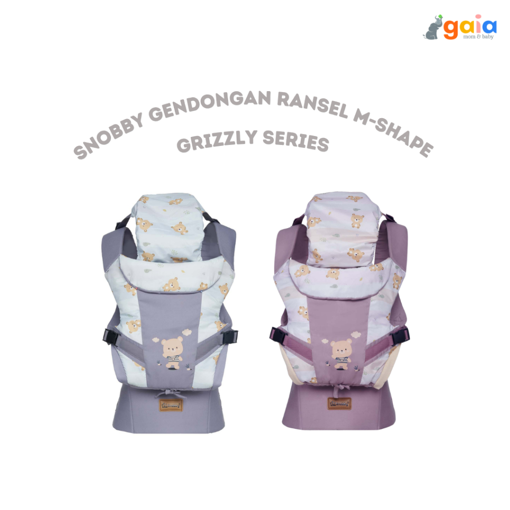 Snobby Gendongan Ransel M Shape Grizzly Series | Gendongan Bayi M-shape (RANDOM)