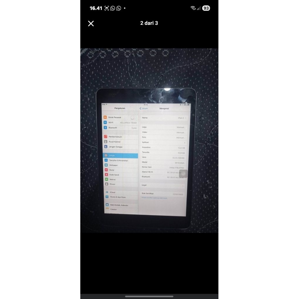 Ipad 2 Mini 16GB Wifi