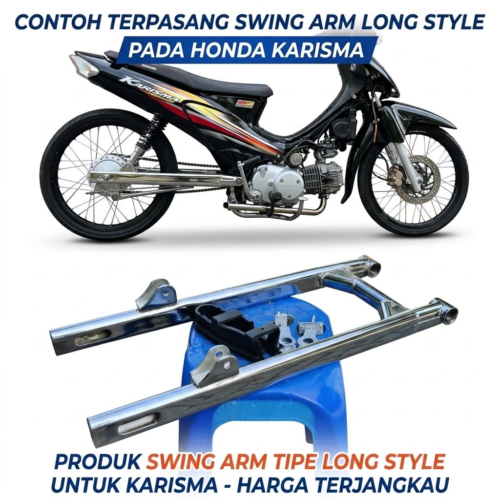 Swing Arm long stile Pnp karisma /supra x125 /blade /revo absolut/Arm Glpro long