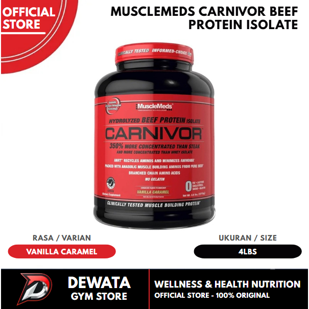 MuscleMeds Carnivor Isolate 4 lbs Beeprotein F ISO Whey High Protein For Muscle Growth Dan Amino