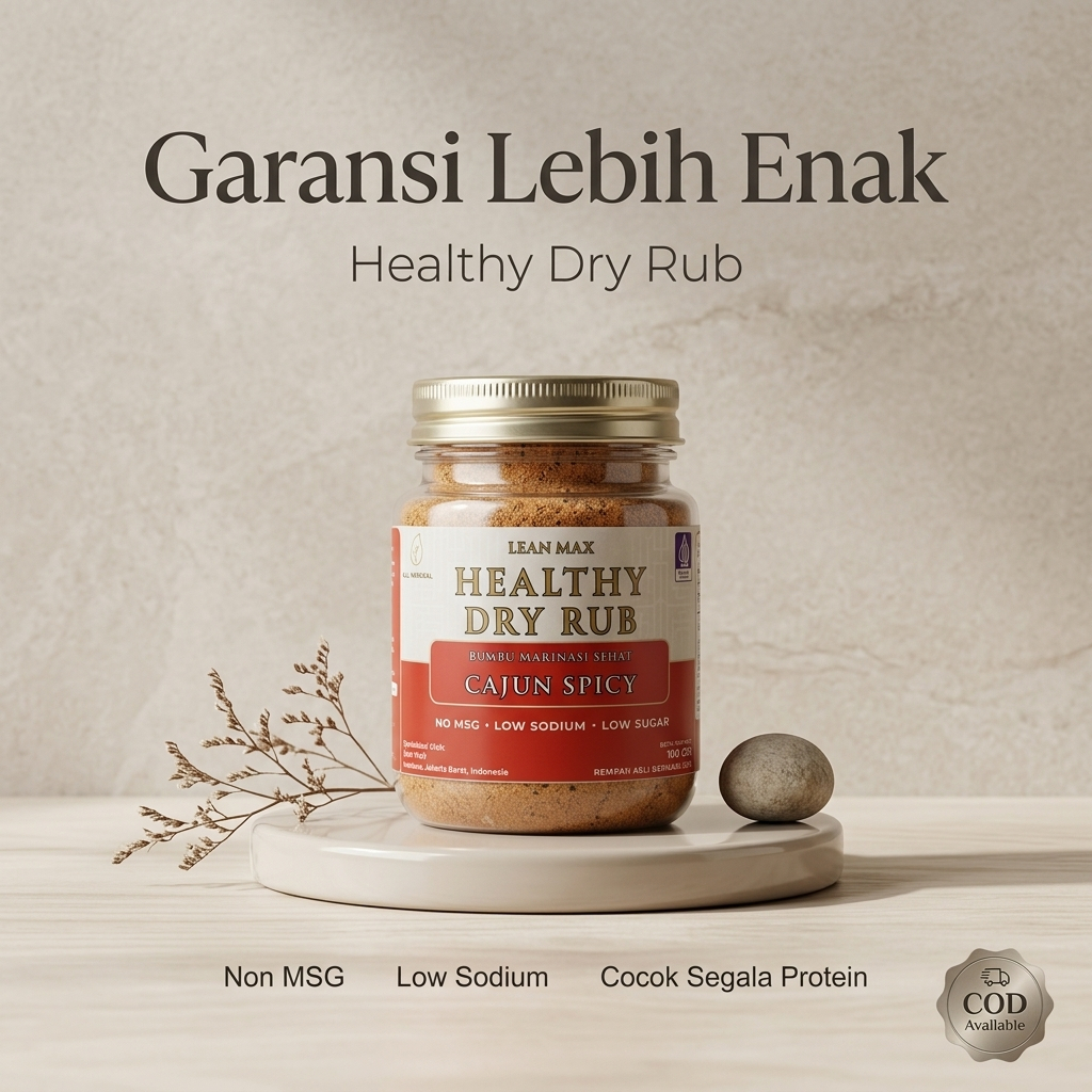 Lean Max Healthy Dry Rub 100gr - Bumbu Marinasi Diet Sehat Garam Himalaya Non MSG Rendah Kalori Low 