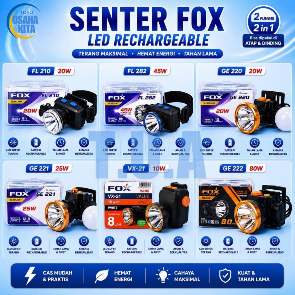 SENTER KEPALA FOX