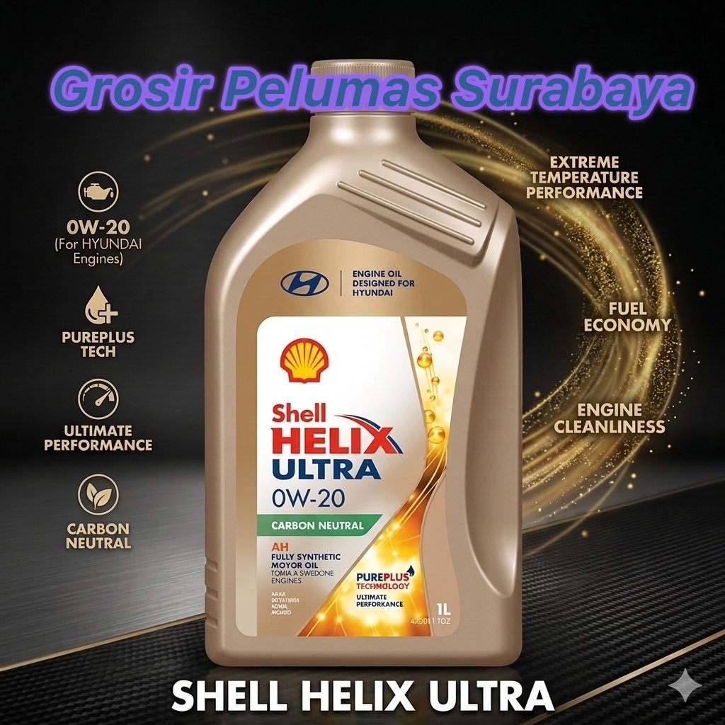 HYUNDAI SHELL Helix ULTRA 0W20 Helix 0W-20 HYUNDAI Ultra 0W 20 Botol 1 Liter Stargazer Creta