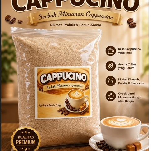 Capucino Cincau Bubuk 1 Kg Enak Dan Terjangkau || Bubuk Minuman Capucino Cincau 1 Kg Untuk Jualan