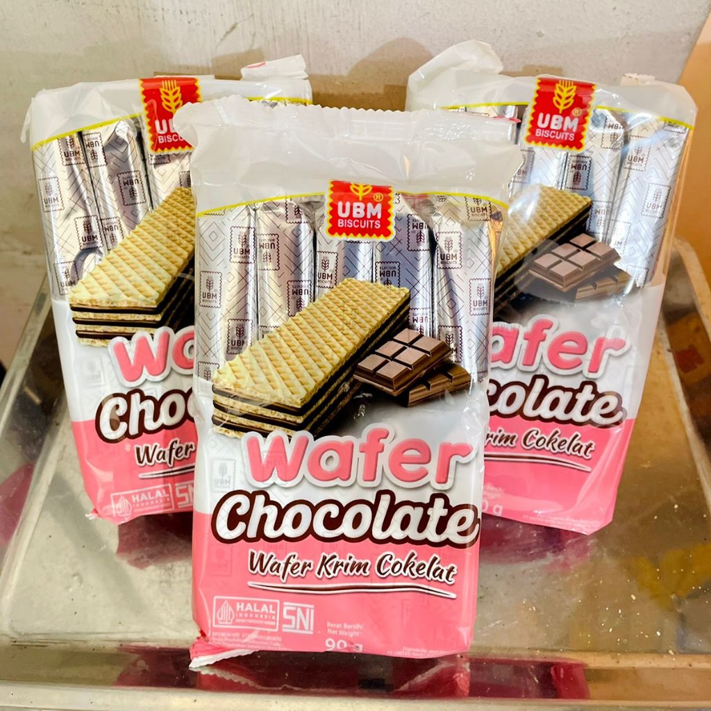 UBM Biscuits Wafer Chocolate Wafer Krim Cokelat 90g - UBM wafer mini - ubm biskuit - ubm wafer krim 