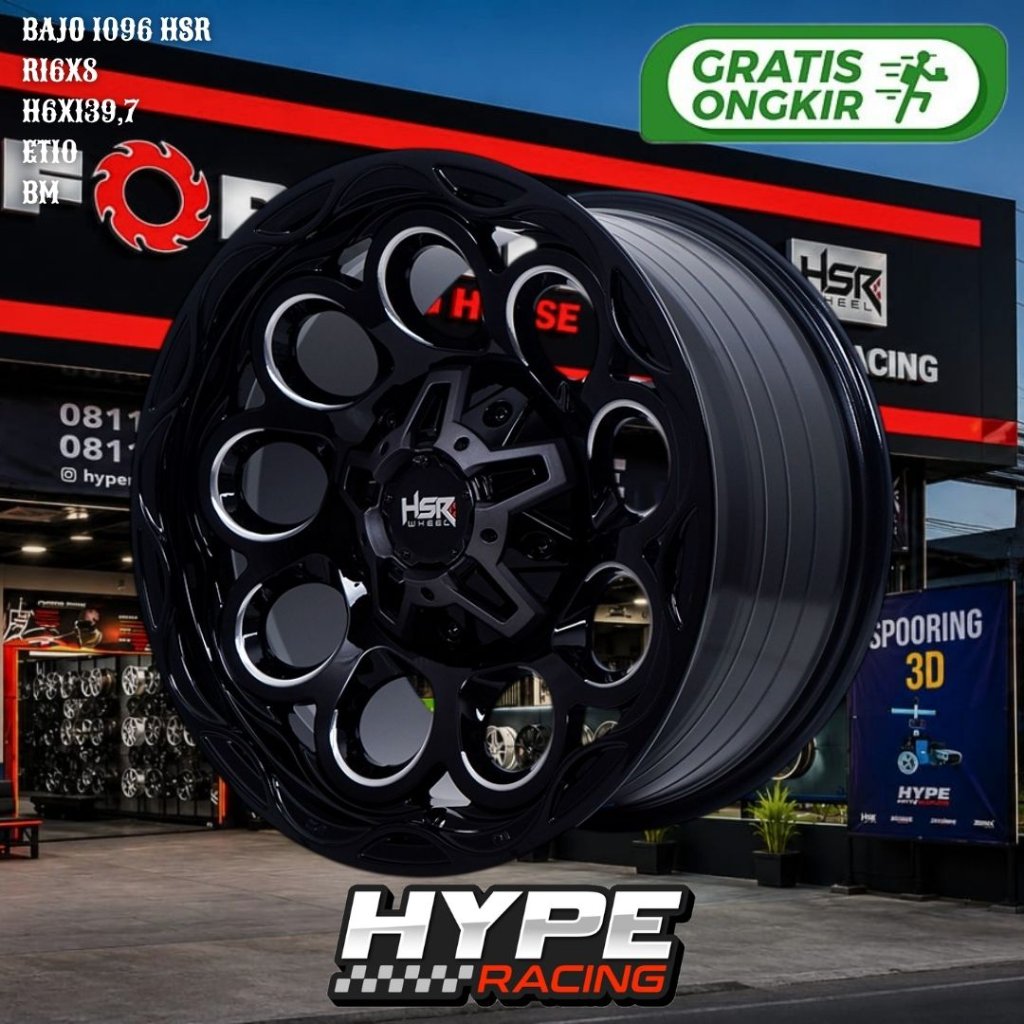 Velg Mobil HSR BAJO Ring 16 R16 Lobang 6 untuk TRITON , HILUX TRAVO , RANGGER DLL