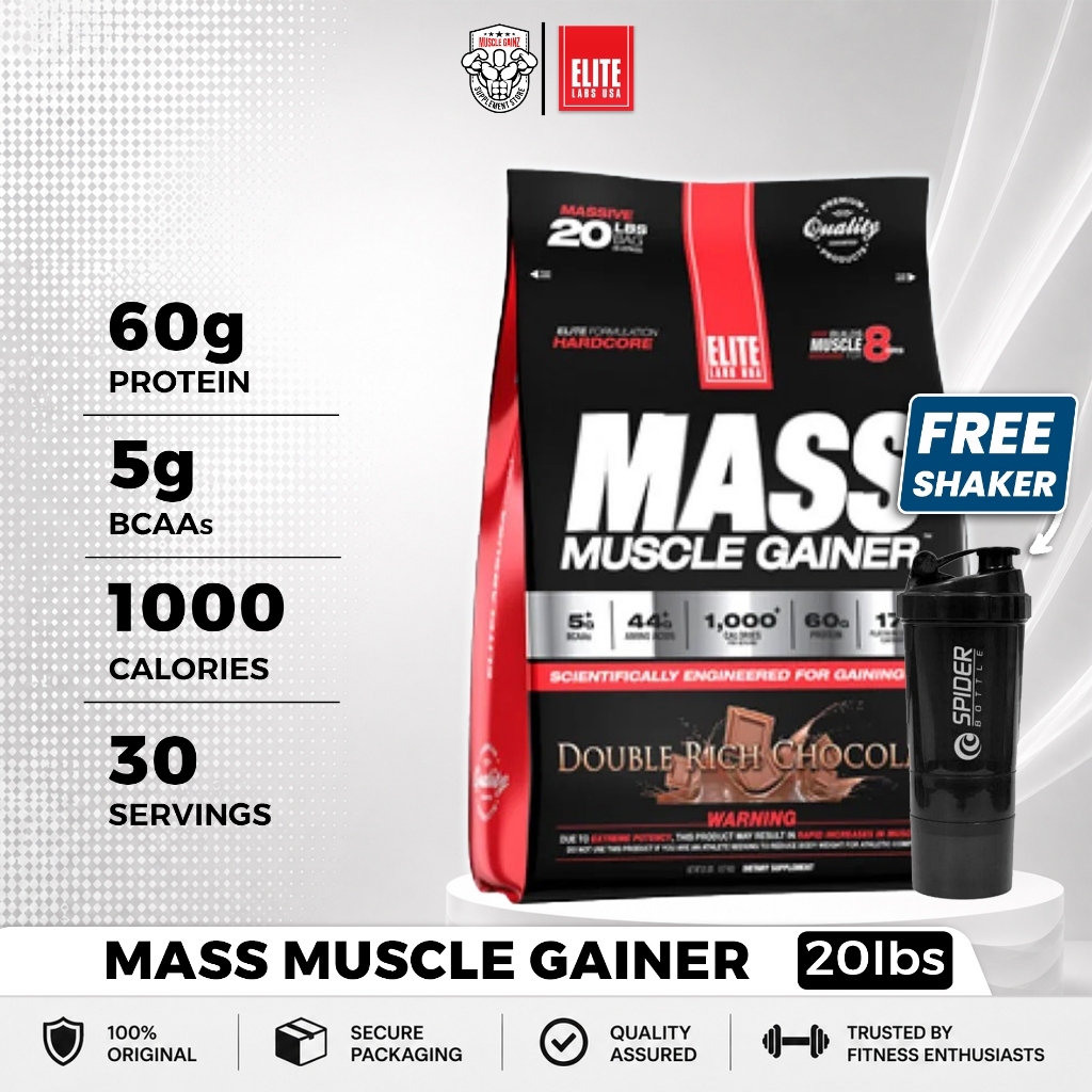 Elite Labs Mass Gainer 20 Lbs Mass Gainer Penambah Berat Badan Susu Protein Susu Otot