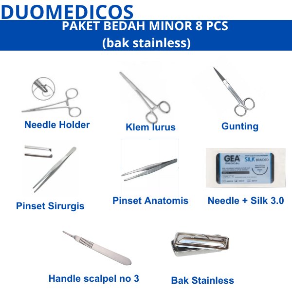TERMURAH | Paket Bedah Minor / Minor Set Bedah 8 pcs